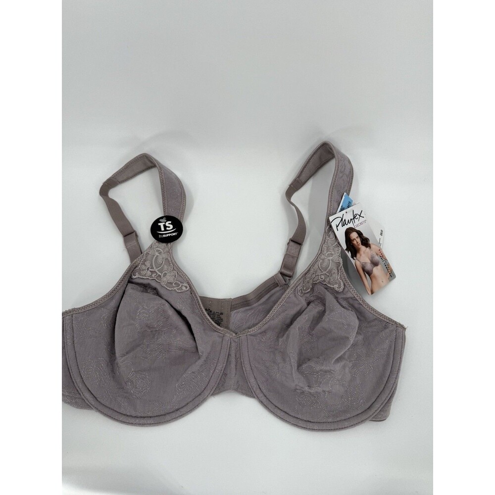 NEW WITH TAGS Playtex  Secret Signature Gray Underwire Bra 4422. Size 38C